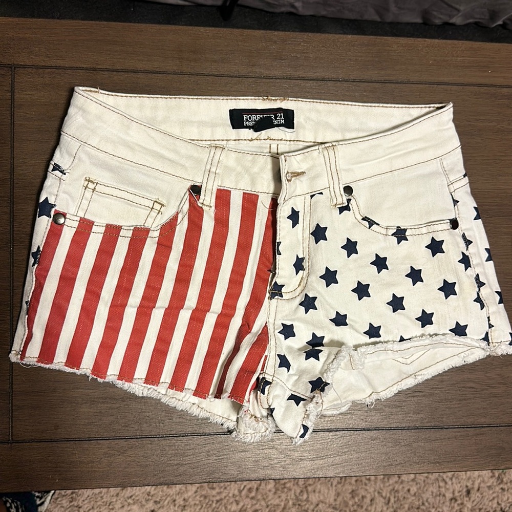 Patriotic Jean Shorts